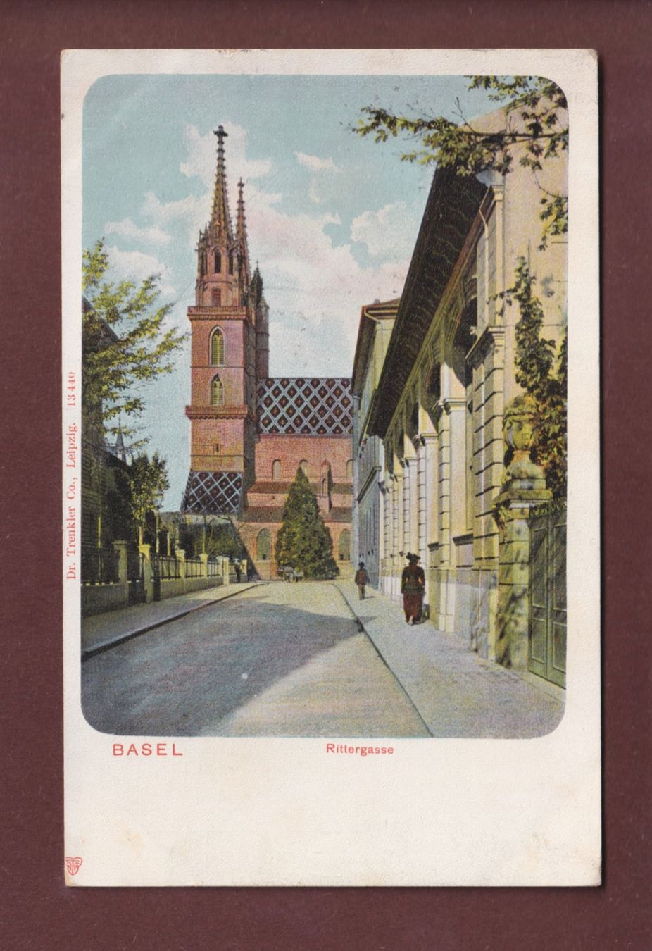 Cartoline postali: BASEL - Rittergasse - 1904 – Usato da Pully venduto da nicecards
