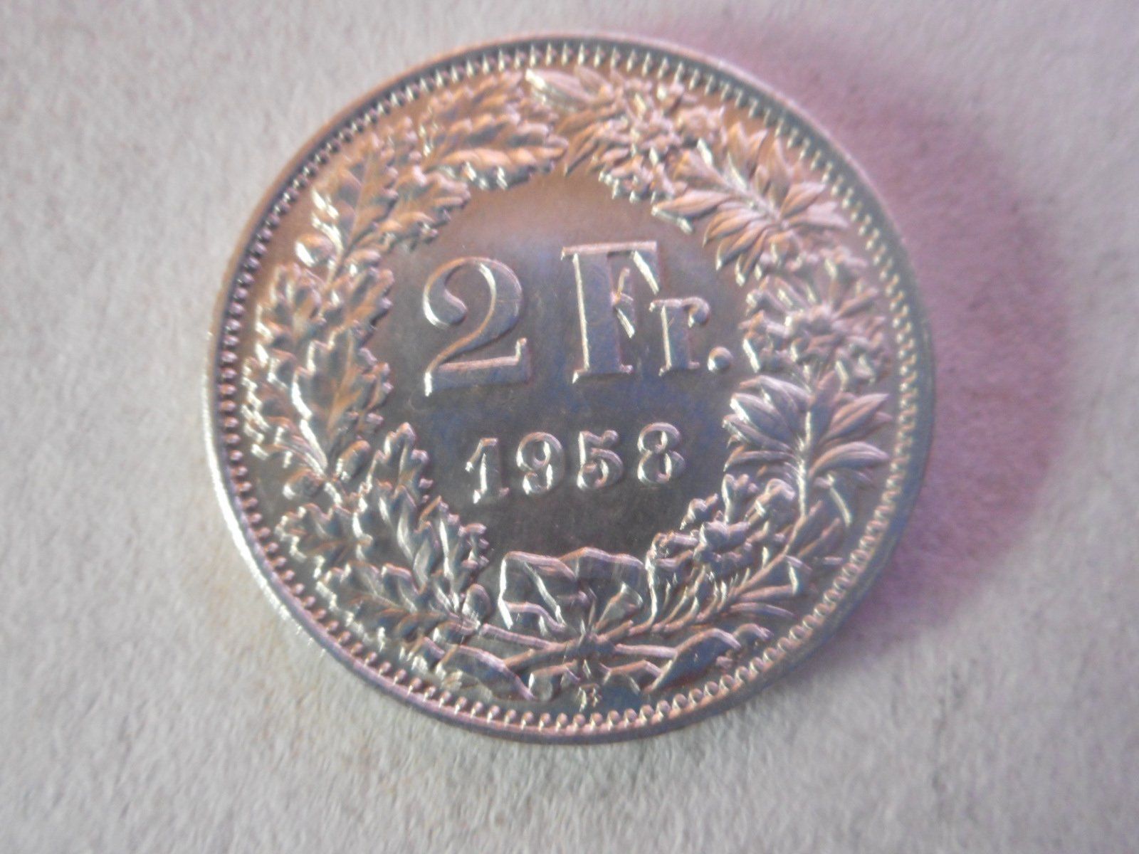 Tutti le monete: 2 Fr. 1958 silber  unz/stgl – Nuovo (secondo la descrizione) da Kriegstetten venduto da pizlad2010