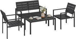 Gartenmöbel Set 4 Personen Lounge mit Sofa & Sessel