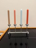 4er Kerzenständer Alu, 80/90er Jahre