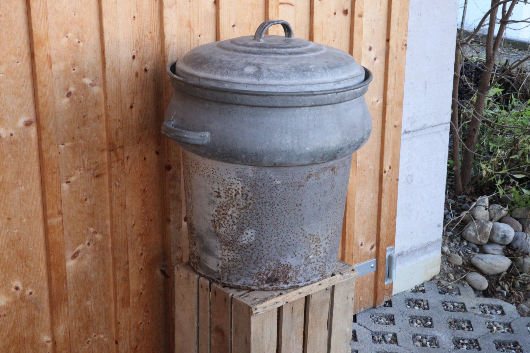 Vasi per fiori: Topf, Waschtopf, Kochwäsche, Zinkblech – Usato da Dietikon venduto da Idefix66 2
