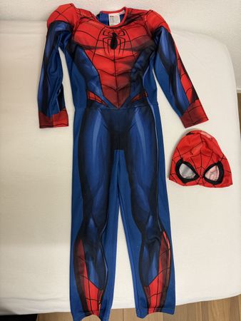 Spidermsn Kostüm mit Maske rot blau guter Zustand