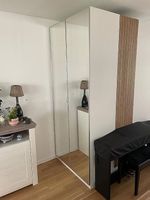 Kleiderschrank mit Spiegeltüren, 236x100x58cm, gebraucht