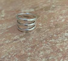 Silberring 925 , Grösse 56 mm, dreireihig, trendig