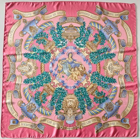 Superbe foulard HERMES-Paris "Europe" 1993, + box original