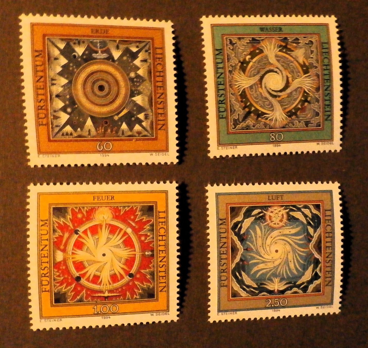 Tous les timbres: FL 1994 die 4 Elemente ** – Neuf (Voir description) à Kehrsatz par Bernherb2