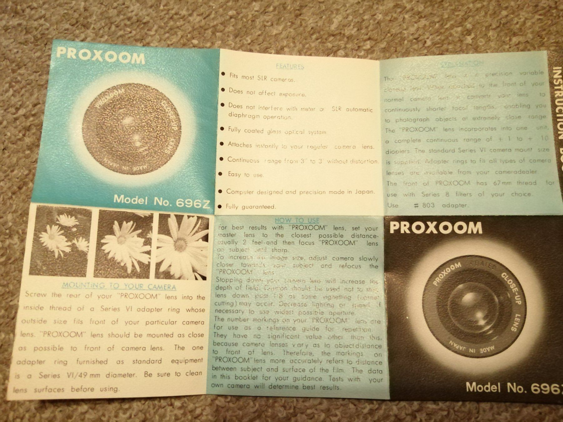 Obiettivi: Proxoom Nahlinse, variable Nahaufnahme, Vintage Objektiv – Nuovo e nell'imballaggio originale da Zürich venduto da Finale7 6