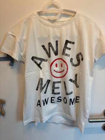 😊 T-shirt Zara Awesome blanc T.164
