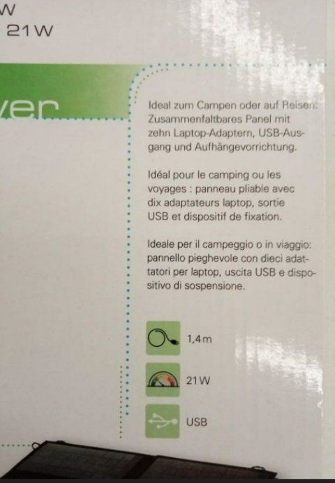 Dispositivi a energia solare: Steffen Sun Power Solar Panel 21W – Nuovo (secondo la descrizione) da Uerkheim venduto da Justi.y 3