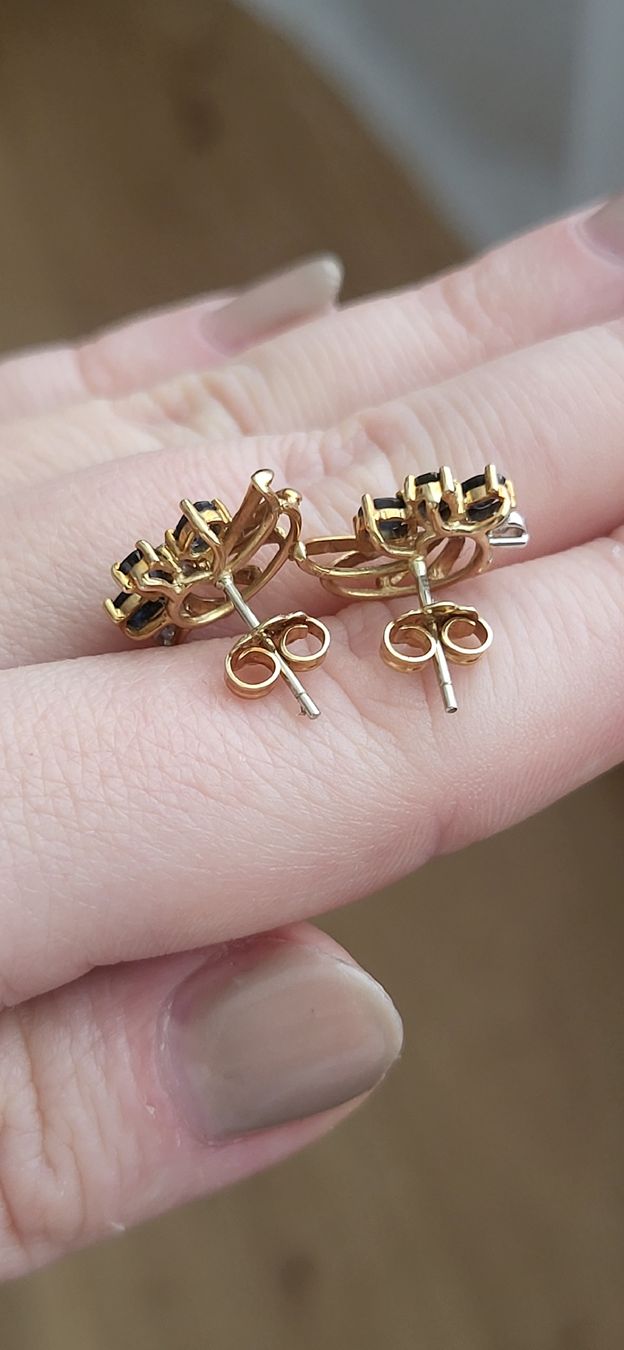 Orecchini pendenti & Orecchini a lobo: Fantastische Safir Ohrstecker mit Brillanten – Nuovo (secondo la descrizione) da Unterägeri venduto da Altgoldschmuck 3