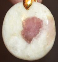 Anhänger L-1427 – Rosa Turmalin Quarz – 26x25mm