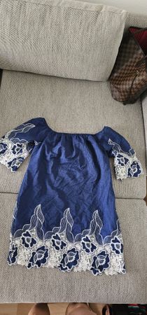 Damen Kleid GLAMOROUS dunkelblau Spitze Grösse M