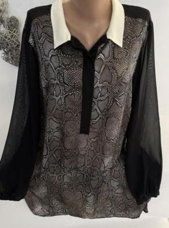 GEORGE (England) M L XL Neu/NP70CHF Tunika Schlangenmustеr