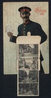 Leporello-AK Baden-Baden, Briefträger m
