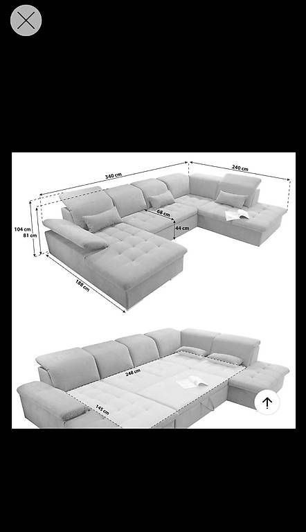 Sofas: Wohnlandschaft / Sofa  Grau  sehr guter Zustand – Gebraucht aus Buchs AG von der_z7jg 3