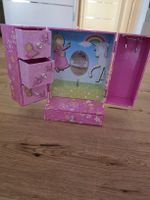 Schmuckkoffer rosa mit Einhorn und Prinzessin. Macht Musik