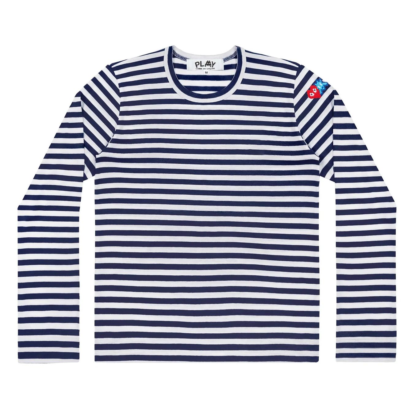 Comme Des Garcons T-shirt: Comme des Garçons PLAY-Damen-Navy/Weiss Medium – Nuovo e nell'imballaggio originale da Zürich venduto da DClaudia