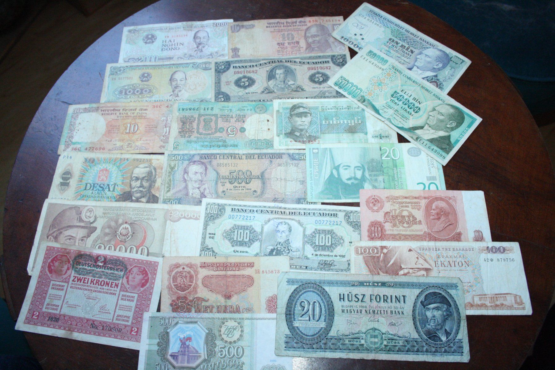 Banknoten: Lot 6 Vieux billets différents – Gebraucht aus Cormondrèche von Hermes.monnaies