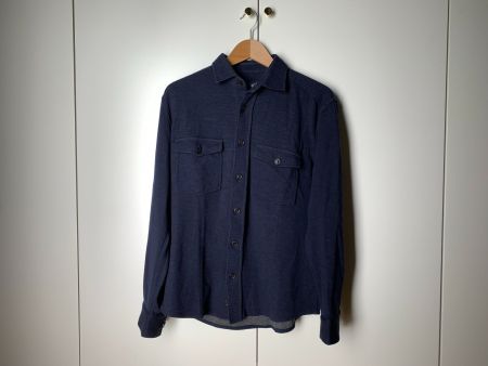 Boggi Milano Overshirt Wollmischung, Navy, Grösse M