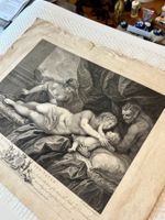 💚ANTIKE KUPFERSTICH RADIERUNG 1767 💚Venus, Cupid and Satyr