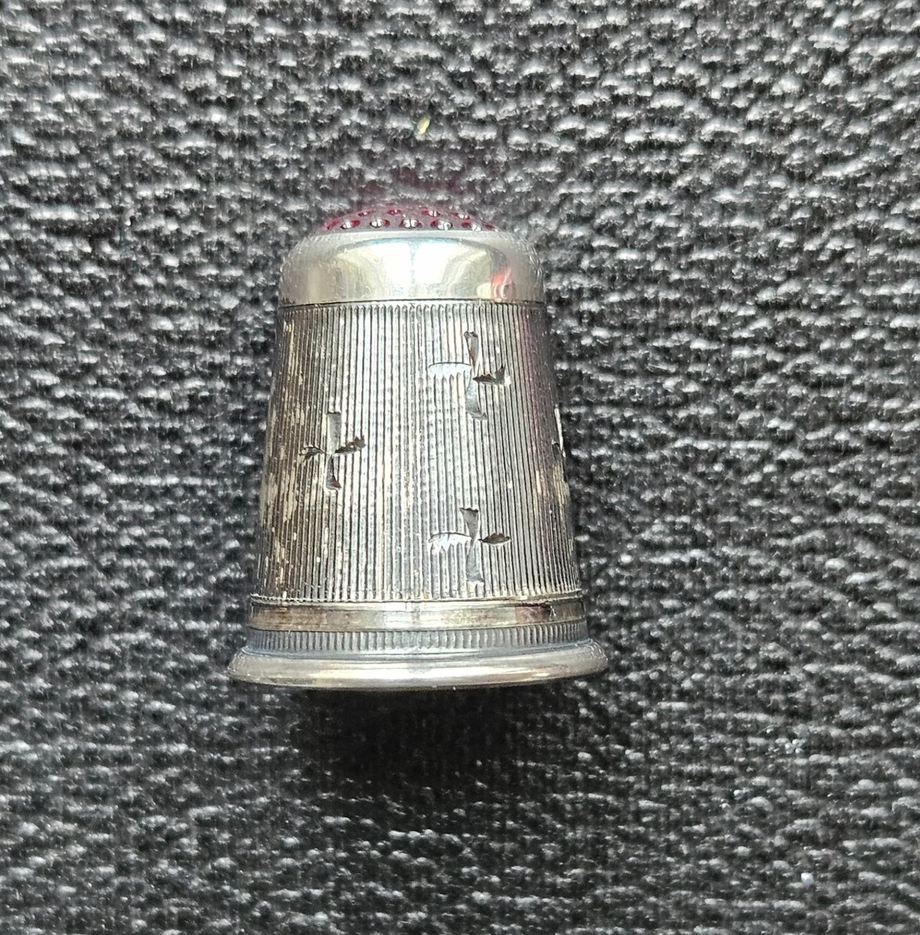 Ditali: Wunderschöner antiker 925 Silberfingerhut mit Glas – Usato da Tenniken venduto da tententen30 3