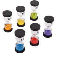 6er Sanduhren Sand Uhr Timer Set