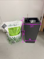 LECHUZA Pflanzgefäss Anthrazit 40cm für Hydrokulturen