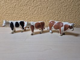 3 Stück Bullyland Kühe, Landwirtschaft, Bauernhoftiere