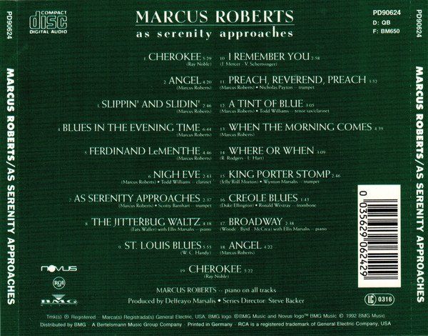 CDs: Marcus Roberts [RCA] As Serenity Approches – D'occasion à Unterbäch par fiqsa 1