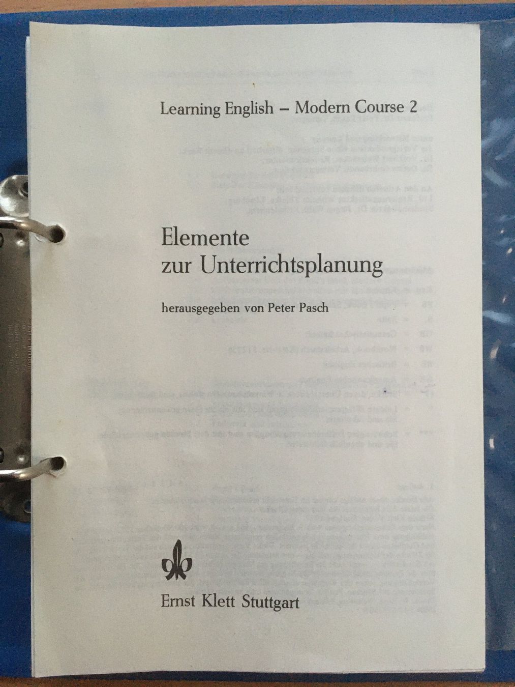 Bücher: Learning English - Elemente zur Unterrichtsplanung – Gebraucht aus Grenchen von Kogi7 5