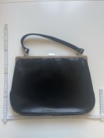 Vintage schwarze Lederhandtasche
