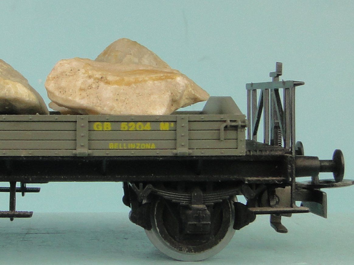 Modellini di ferrovie: Ruco H0 GB Flachwagen – Usato da Bülach venduto da cann11 2