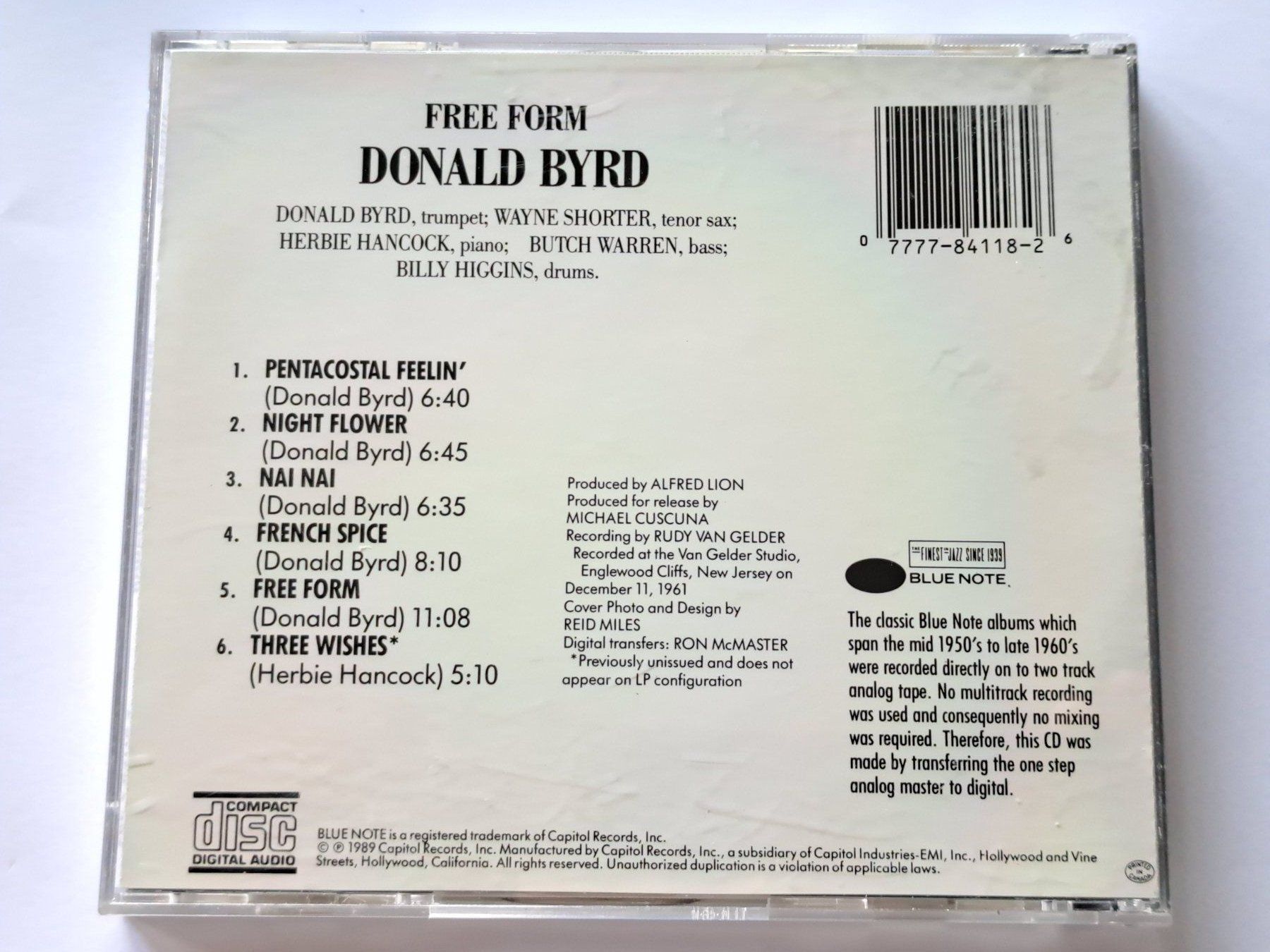 CDs: Cd Donald Byrd - Free form  – Gebraucht aus Pully von bro_n52j 1