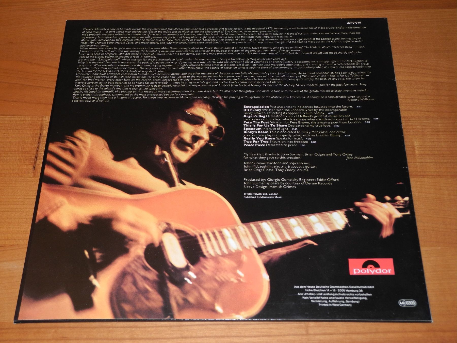 Schallplatten: JOHN McLAUGHLIN: EXTRAPOLATION - POLYDOR – Neu (gemäss Beschreibung) aus Fahrwangen von  1