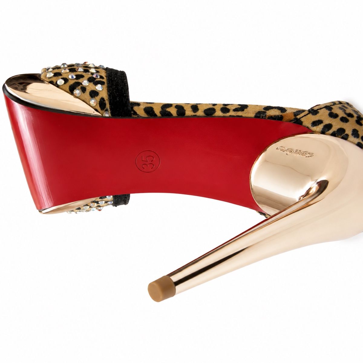 Scarpe da donna: Leoparden High Heels mit Strass Grösse 35 – Usato da Aarberg venduto da LovelyThings_ 6
