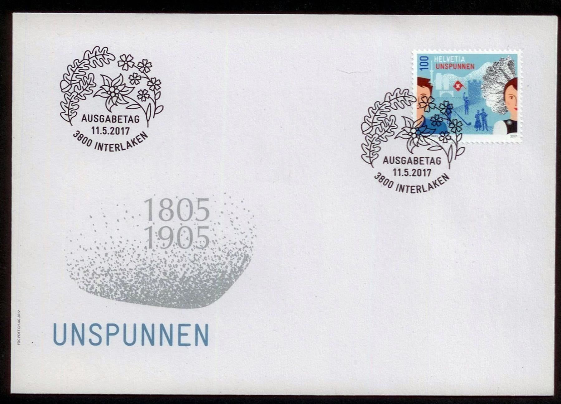 Alle Briefmarken: 2017 FDC Unspunnen KW 5.70 – Gebraucht aus Eggersriet von stamp303