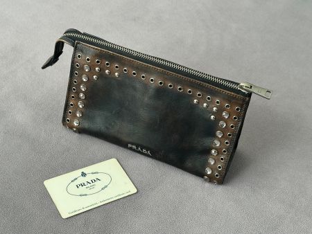 Original Vintage PRADA Damenhandtasche Saffiano Malva 1M1086