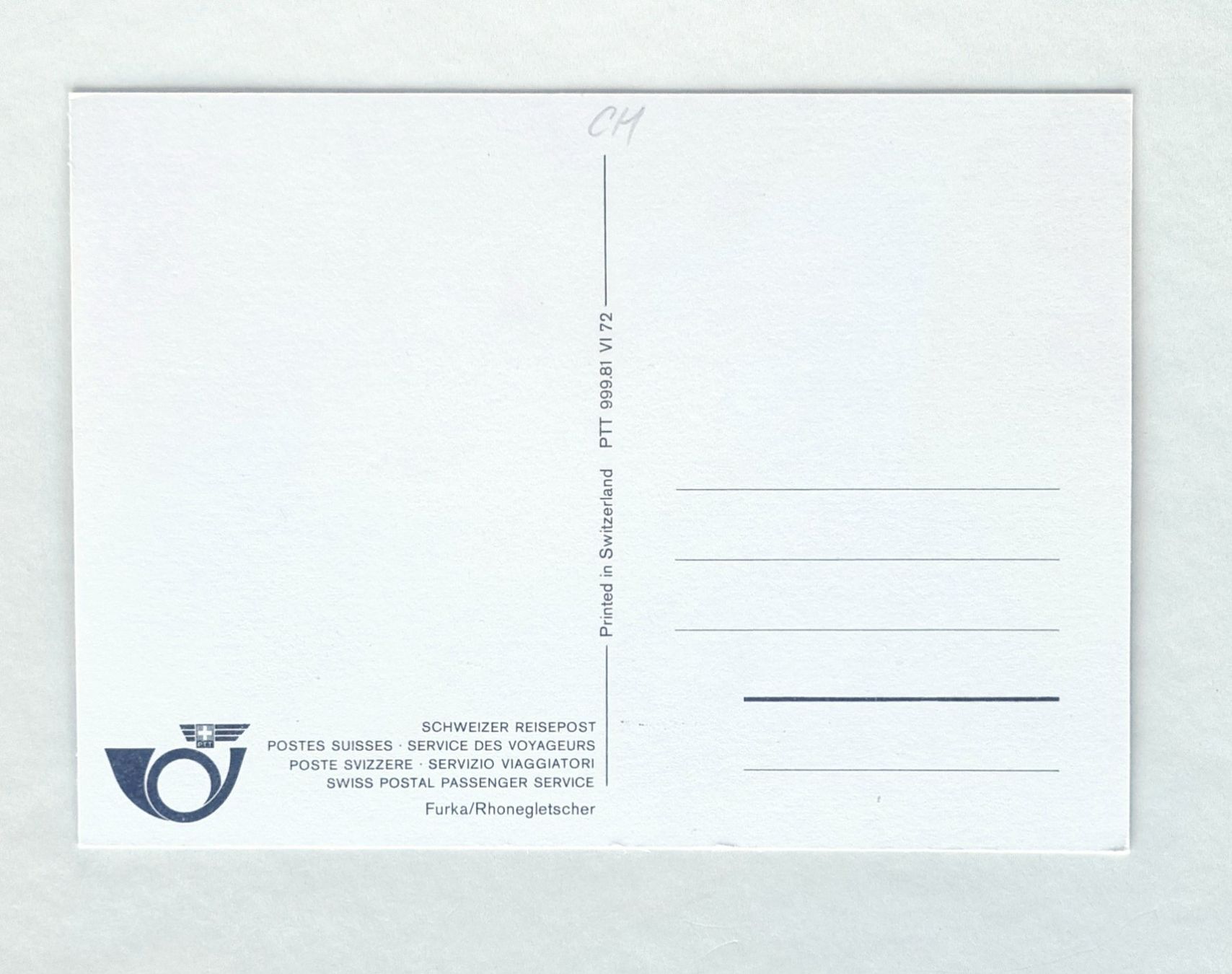Ansichtskarten: Furka Pass - Postauto PTT beim Rhonegletscher - 1972 – Gebraucht aus Rothrist von RROENK 1