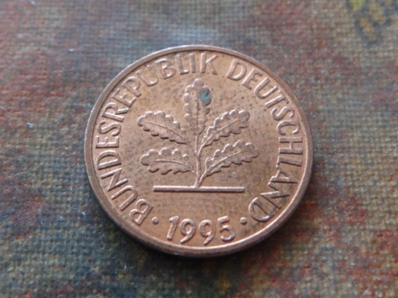 Tutti le monete: DEUTSCHLAND 1 Pfennig 1995 – Usato da Romanel-sur-Lausanne venduto da Swift13