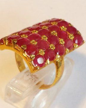 Ringe: Rubin Ring in vergoldetem Silber – Neu (gemäss Beschreibung) aus Zürich von adriben 4