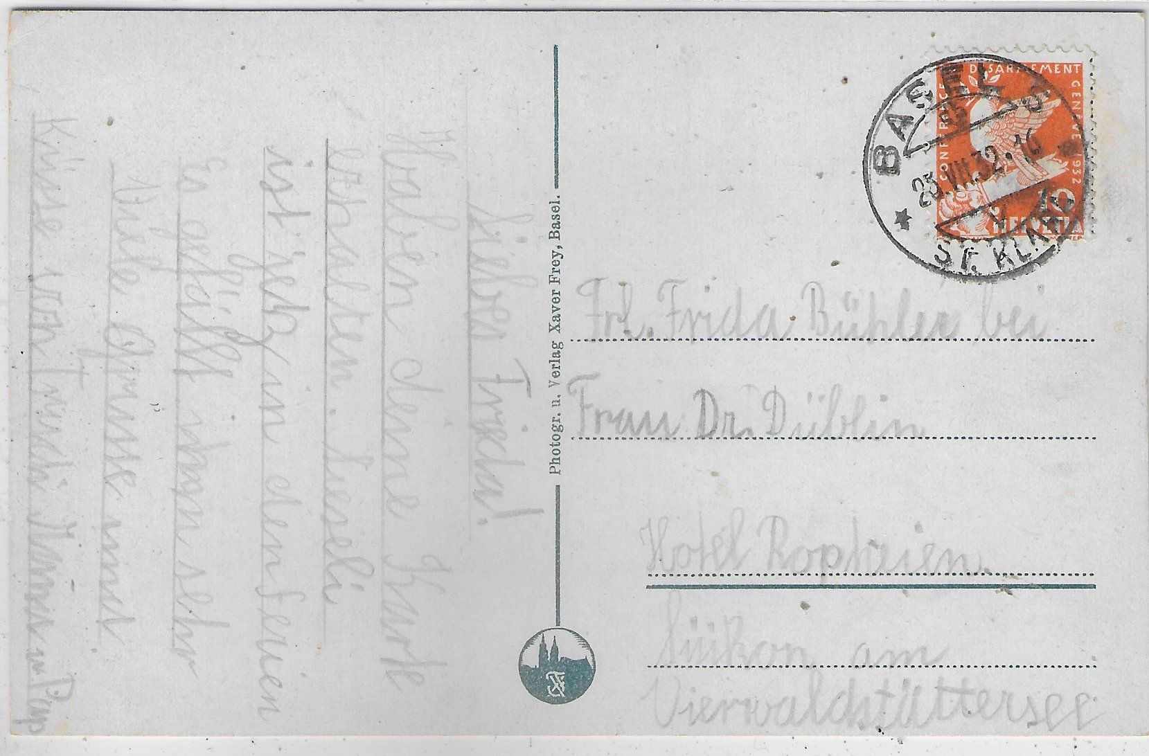 Cartes postales: Basel - Grossmarkthalle - Litho – D'occasion à Ettingen par Kartenplanet 1