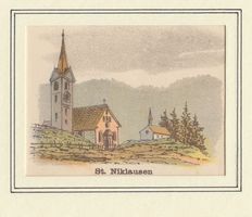 ST. NIKLAUSEN LITHOGRAPHIE 1894 OBWALDEN
