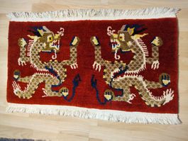 Handgeknüpfter nepalesischer Drachen 🐲🐉 Orientteppich