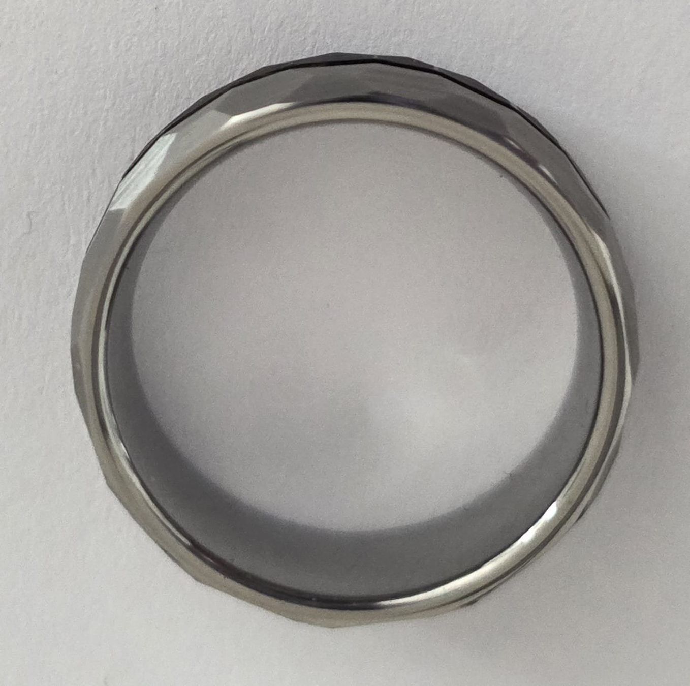 Anelli: Wolfram-Fingerring, Gr. 56, silber/schwarz – Usato da Stüsslingen venduto da Nickquenim 2