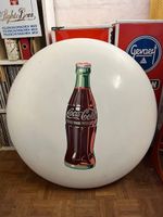 emailschild 92 cm grosser coca cola deckel, selten 50er jahr