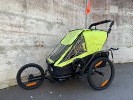 3in1 Kombi Veloanhänger Kinderwagen SET Gelb NEU