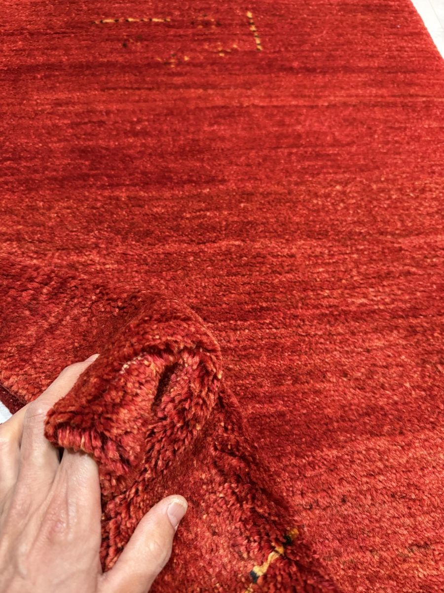 Gabbeh Tappeti: Wunderschöner Orientteppich, roter 99x70.cm N.5 – Nuovo (secondo la descrizione) da Sempach venduto da Star7 3