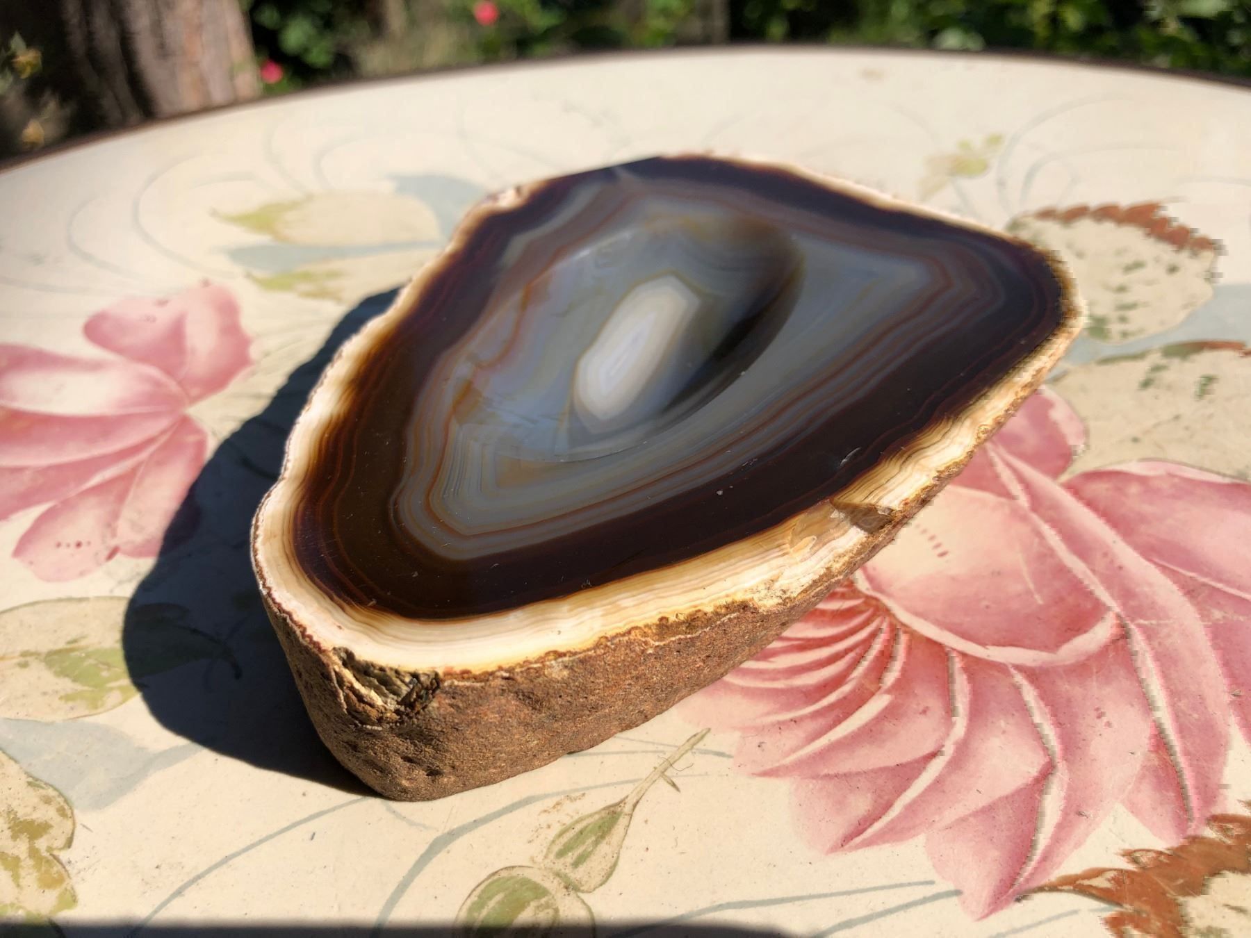 Aschenbecher: Aschenbecher Stein, sehr schön, oval – Gebraucht aus Koblenz von Forellenteich