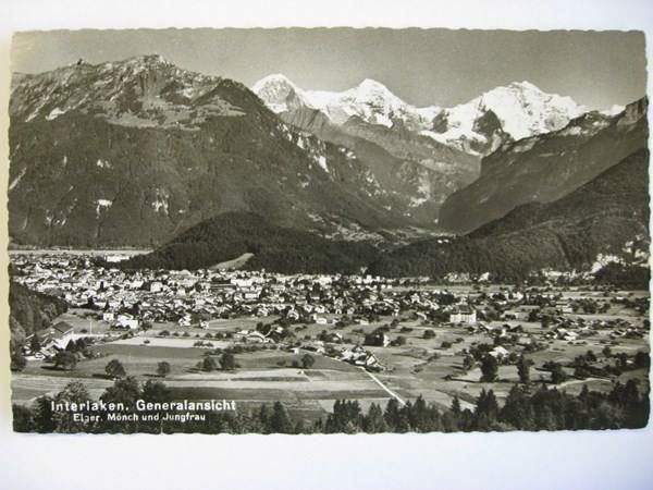 Ansichtskarten: AK  Interlaken - Generalansicht – Gebraucht aus Gundetswil von Egro01