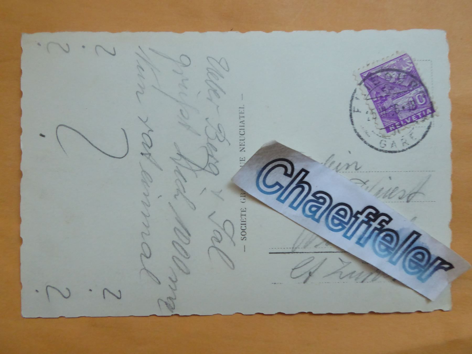 Cartes postales: 5459  Fribourg – D'occasion à Zürich par Chaeffeler 1